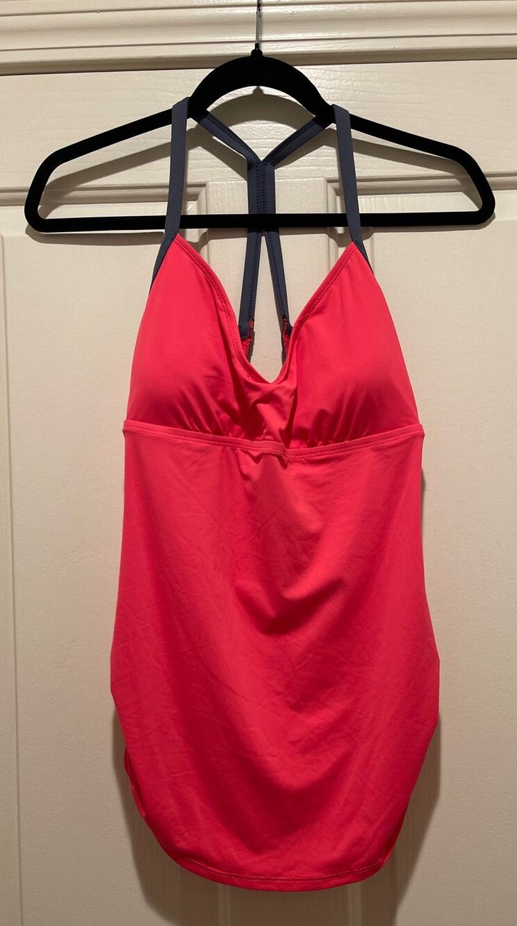 Beach House Sport Maya Tank in Calypso Racer Back Size 10 NWT Ruched Extra Long